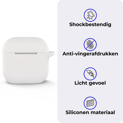 AirPods 4 Hoesje Siliconen Krasbestendig - Wit