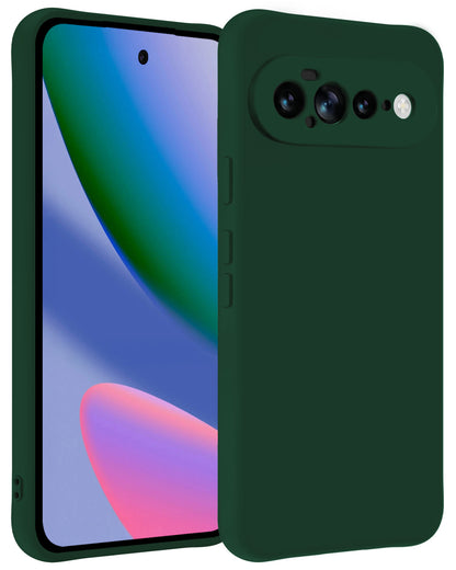 Google Pixel 11 Pro XL Hoesje Siliconen Backcover Lichtgewicht - Donkergroen