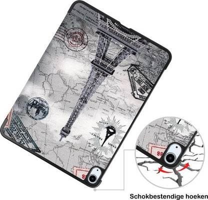 iPad Air 2020 Trifold Bookcase Hoes - Eiffeltoren
