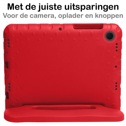 Lenovo Tab M10 Plus 3rd Gen Kinderhoes Shockabsorberend Foam - Rood
