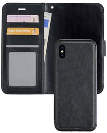 iPhone Xs Max Hoesje Bookcase Cover Uitneembaar - Zwart