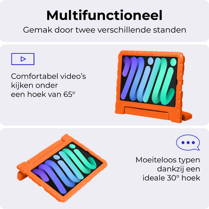 iPad Mini 7 Kinderhoes Shockabsorberend Foam - Oranje