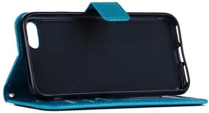 iPhone 8 Hoesje Bookcase Cover met Kaarthouder - Turquoise