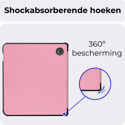 Kobo Libra Colour Bookcase Hoes Shockabsorberend - Roze