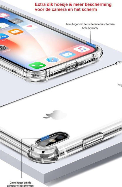 iPhone Xs Max Hoesje Shockproof Backcover Siliconen - Transparant