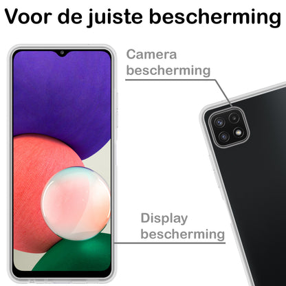 Samsung M22 Hoesje Siliconen Backcover Lichtgewicht - Transparant