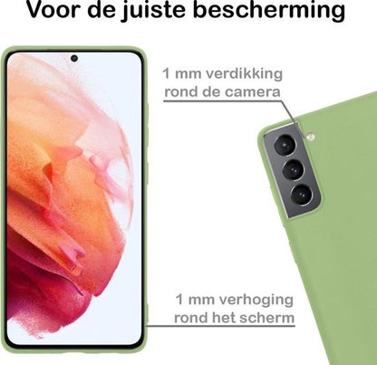 Samsung S21 Hoesje Siliconen Backcover Lichtgewicht - Groen