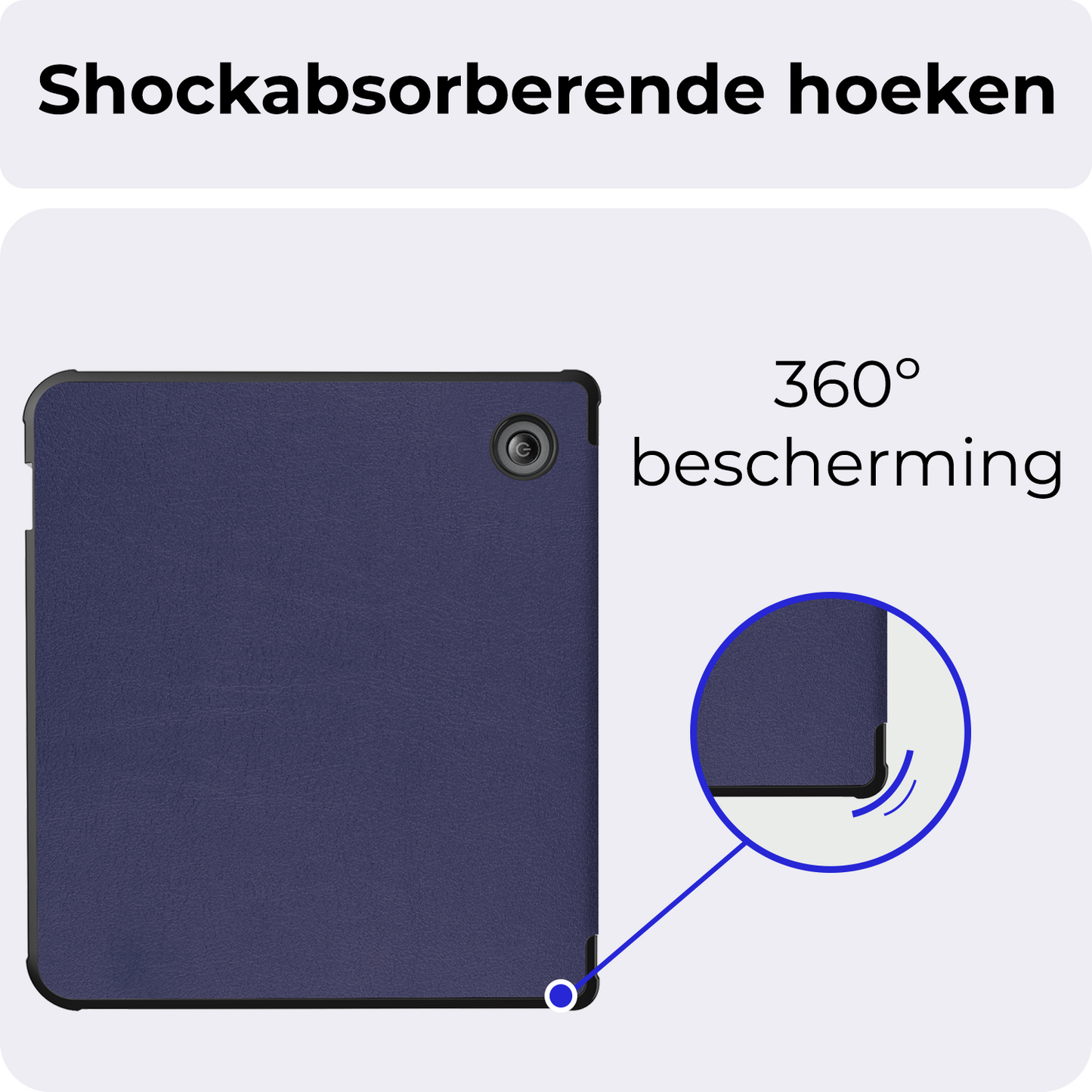 Kobo Libra Colour Trifold Hoesje - Donkerblauw