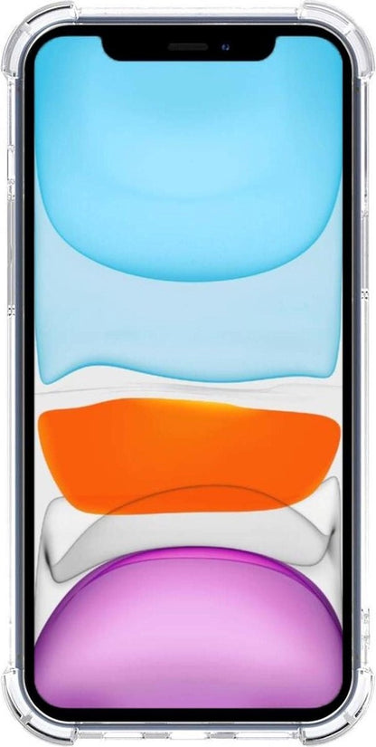 iPhone 11 Hoesje Kaarthouder Backcover Shockproof - Transparant