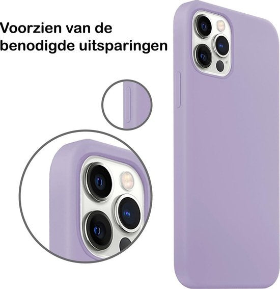 iPhone 12 Pro Max Hoesje Siliconen - Lila