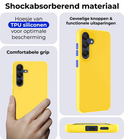 Samsung A15 Hoesje Siliconen - Geel