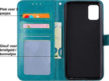 Samsung A51 Hoesje Bookcase Cover met Kaarthouder - Turquoise