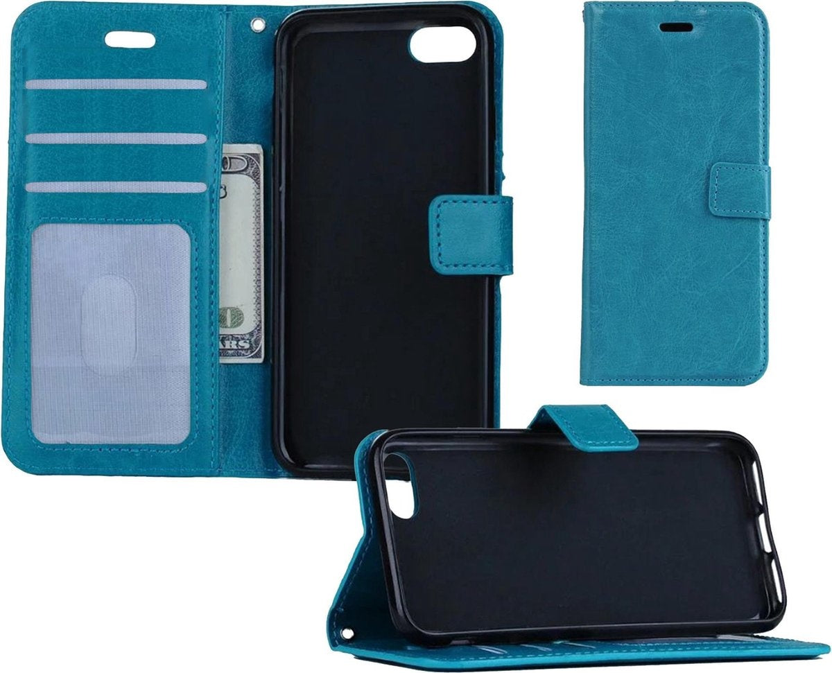 iPhone SE 2020 Hoesje Book Case Kunstleer - Turquoise