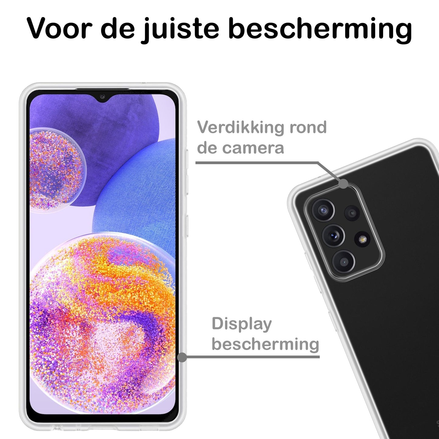 Samsung A23 Hoesje Siliconen - Transparant