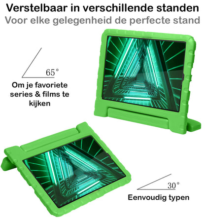 Lenovo Tab M10 FHD Plus 2nd Gen Kinderhoes Shockabsorberend Foam - Groen