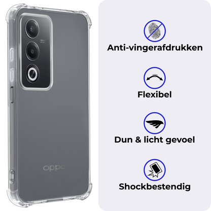 OPPO A80 Hoesje Shockproof Backcover Siliconen - Transparant