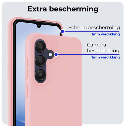 Samsung A25 Hoesje Siliconen Backcover Lichtgewicht - Lichtroze