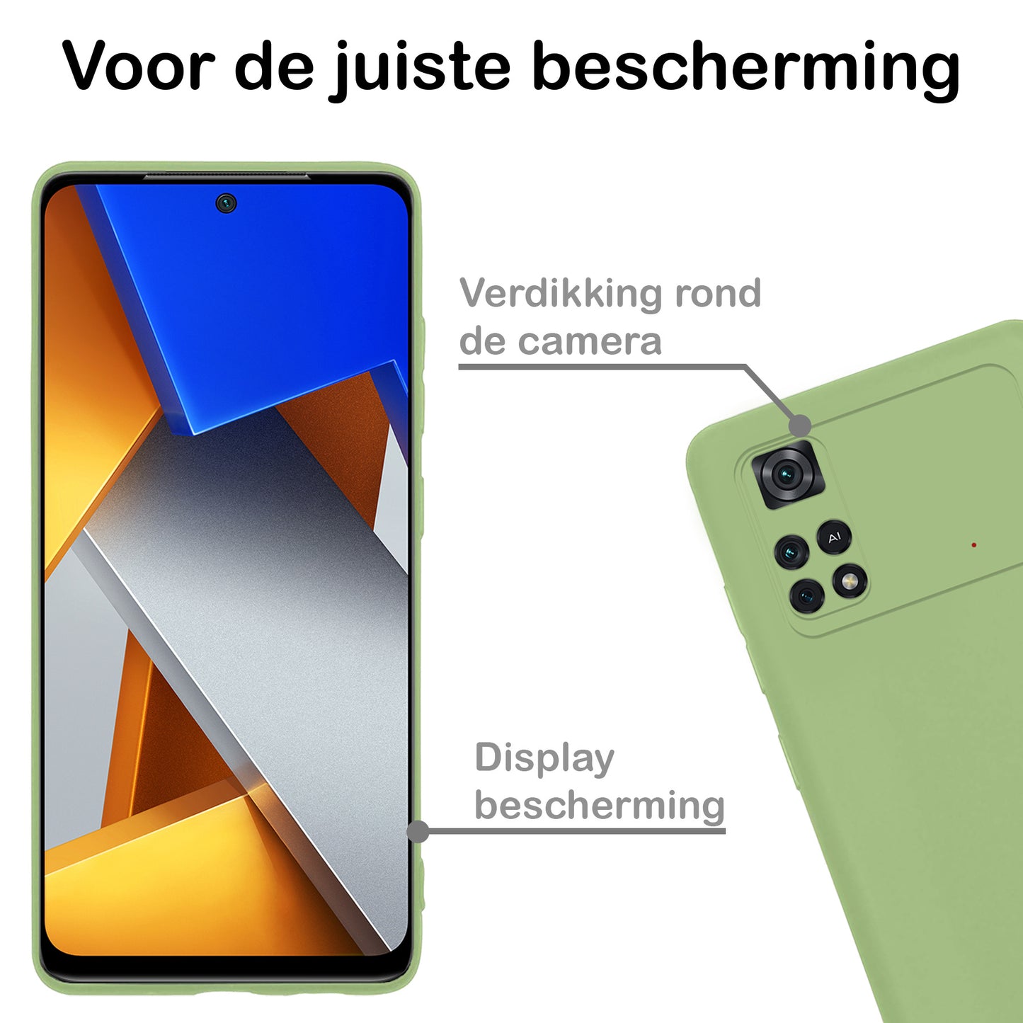 Xiaomi Poco X4 Pro 5G Hoesje Siliconen - Groen