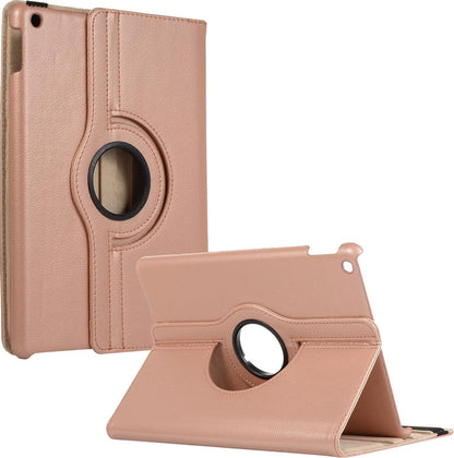 iPad 10.2 2019/2020 Trifold Bookcase Hoes 360 Graden Draaibaar - Rosé goud