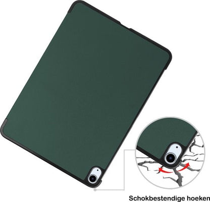 iPad Air 2020 Hoesje Book Case Met Apple Pencil Uitsparing - Donkergroen