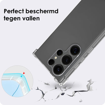 Samsung S25 Ultra Hoesje met Koord Backcover Shockproof - Transparant
