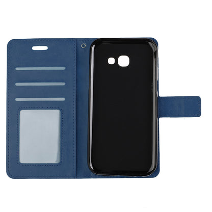 Samsung Galaxy A5 2017 Hoesje Bookcase Cover met Kaarthouder - Donkerblauw