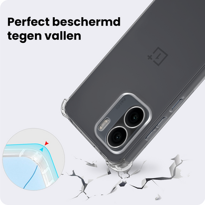 OnePlus 15R Hoesje Shockproof Backcover Siliconen - Transparant