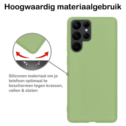 Samsung S22 Ultra Hoesje Siliconen - Groen