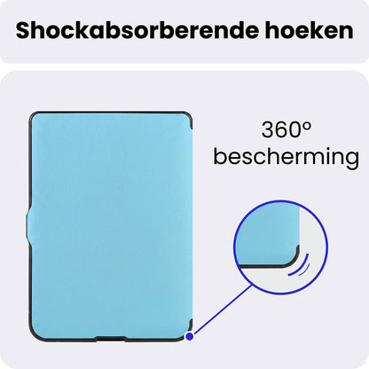 Kobo Nia Trifold Bookcase Hoes - Lichtblauw