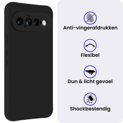 Google Pixel 11 Hoesje Siliconen Backcover Lichtgewicht - Zwart