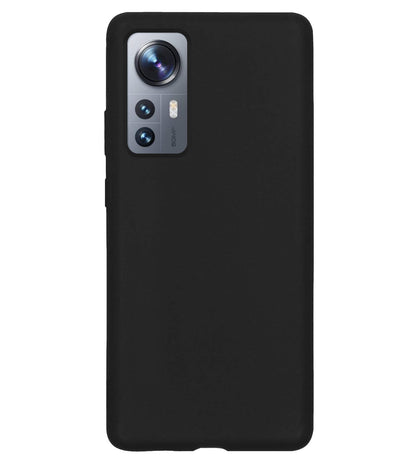 Xiaomi 12 Pro Hoesje Siliconen - Zwart