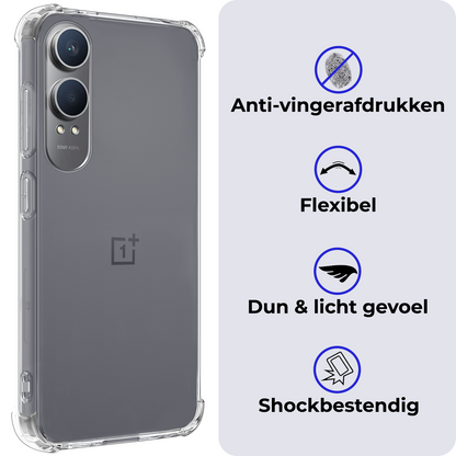 OnePlus Nord CE 4 Lite Hoesje Shockproof Backcover Siliconen - Transparant