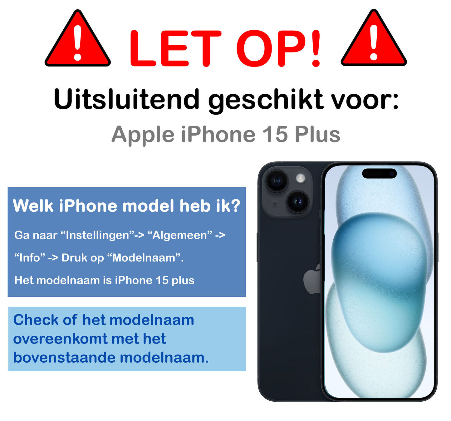 iPhone 15 Plus Hard Case Met Pashouder - Grijs