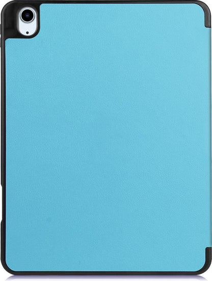 iPad Air 2020 Trifold Bookcase Hoes met Penhouder voor Apple Pen - Lichtblauw