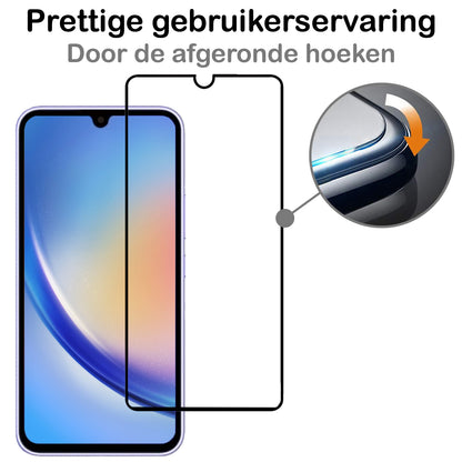 Samsung A34 Screenprotector Gehard Glas - Full Screen
