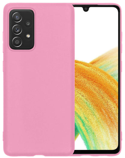 Samsung A33 Hoesje Siliconen Backcover Lichtgewicht - Lichtroze