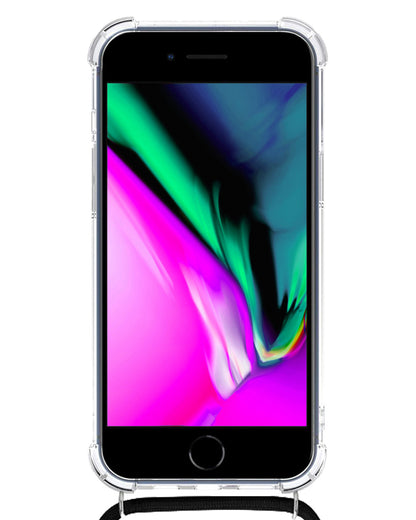 iPhone SE 2020 Hoesje met Koord Backcover Shockproof - Transparant