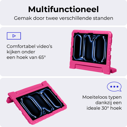 iPad Pro 2024 (13 inch) Kinderhoes Shockabsorberend Foam - Roze