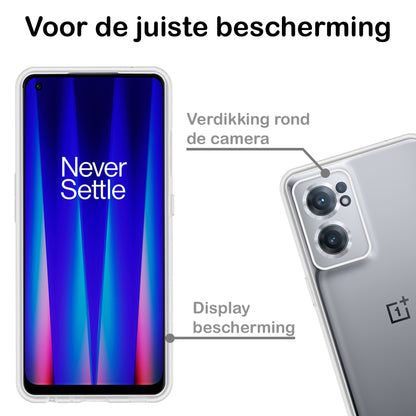 OnePlus Nord CE 2 Hoesje Siliconen Backcover Lichtgewicht - Transparant