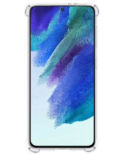 Samsung S21 FE Hoesje Kaarthouder Backcover Shockproof - Transparant