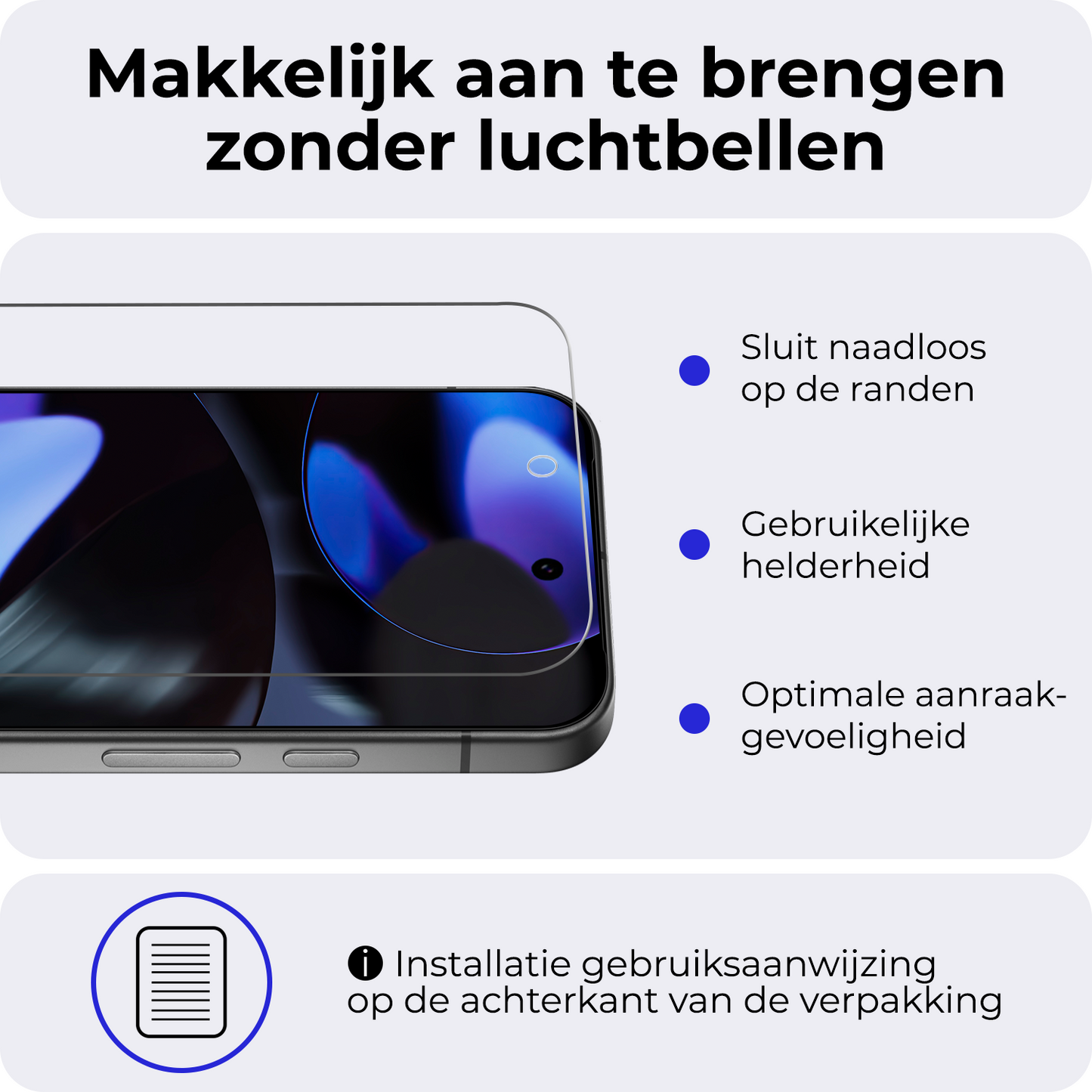 Google Pixel 9 Pro XL Screenprotector Tempered Glass