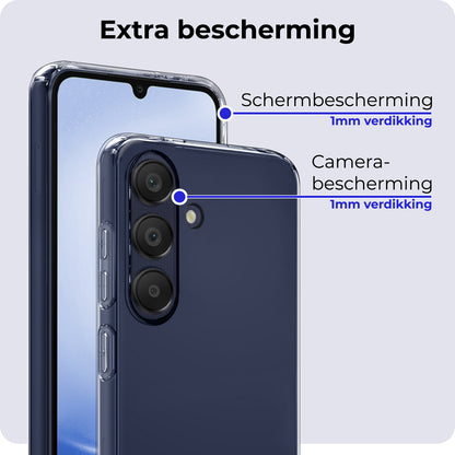 Samsung A25 Hoesje Siliconen Backcover Lichtgewicht - Transparant