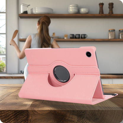 Samsung Galaxy Tab A9 Plus Trifold Bookcase Hoes 360 Graden Draaibaar - Lichtroze
