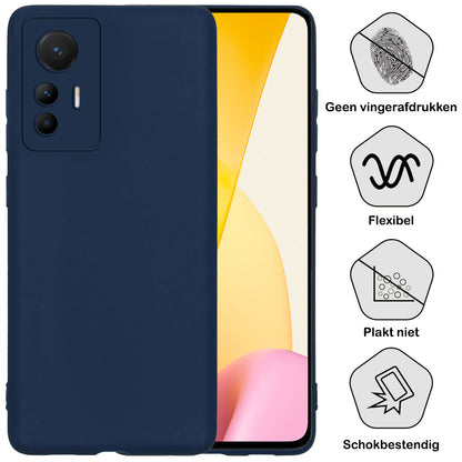 Xiaomi 12 Lite Hoesje Siliconen Backcover Lichtgewicht - Donkerblauw