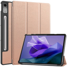 Lenovo Tab P12 Trifold Bookcase Hoes met Penhouder Lenovo Pen - Rosé goud