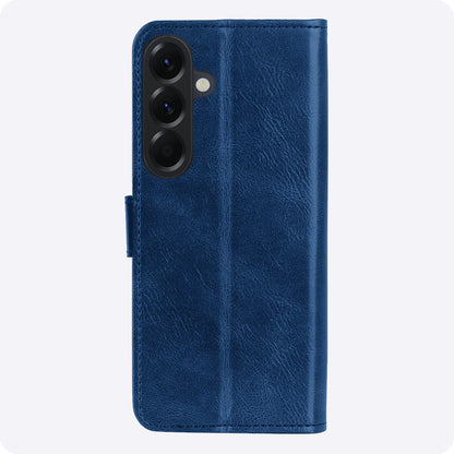 Samsung A57 Hoesje Bookcase Cover met Kaarthouder - Donkerblauw