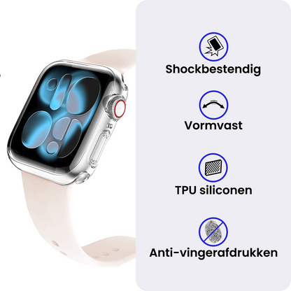 Apple Watch 11 42 mm Hoesje Siliconen Backcover Lichtgewicht - Transparant
