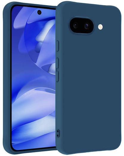 Google Pixel 9a Hoesje Siliconen Backcover Lichtgewicht - Donkerblauw