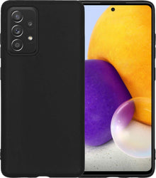 Samsung A72 Hoesje Siliconen Backcover Lichtgewicht - Zwart