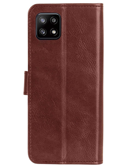 Samsung M22 Hoesje Book Case Kunstleer - Bruin